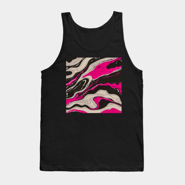 Black and White Brink Pink Inkscape Tank Top by TheSkullArmy